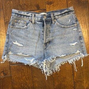 Pistola Blue Distressed Jean Shorts